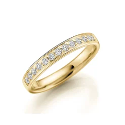 GD Forever – Gult gull-3 mm-med diamanter 0,14 ct WSI