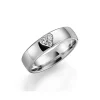 GD Forever – Hvitt gull 5 mm – med diamant 0,09 ct.WSI-hjerte