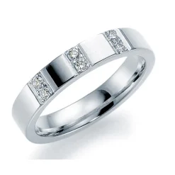 GD Forever – Hvitt gull- 4 mm- Med diamanter 0,12 ct WSI