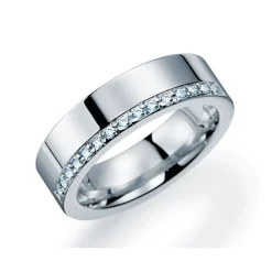 GD Forever – Hvitt gull- 5 mm- Med diamanter 0,14 ct WSI