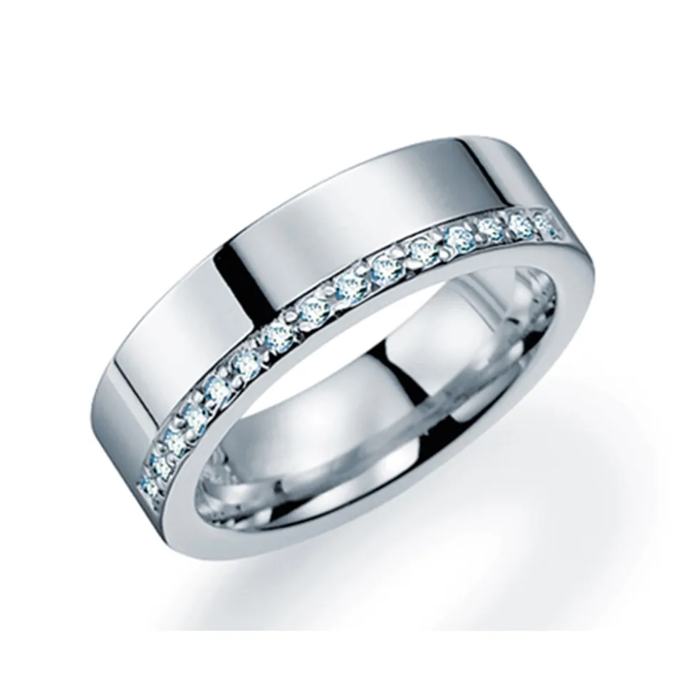 GD Forever – Hvitt gull- 5 mm- Med diamanter 0,14 ct WSI