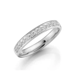 GD Forever – Hvitt gull-3 mm- med diamanter 0,14 ct WSI