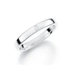 GD Forever – Hvitt gull-3 mm-med diamant 0,02 ct.WSI