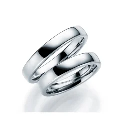 GD Forever – Hvitt gull-4 mm- Innvendig og utvandig buet. NB:Pris pr stk.