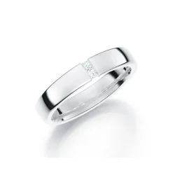 GD Forever – Hvitt gull-4 mm- Med diamanter 0,06 ct WSI