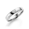 GD Forever – Hvitt gull-4 mm-med diamant 0,03 ct.WSI-hjerte