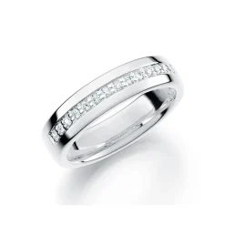 GD Forever – Hvitt gull-5 mm- Med diamanter 0,14 ct WSI