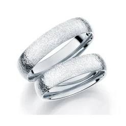 GD Forever – Hvitt gull-5 mm-Børstet overflate NB: pris pr stk.