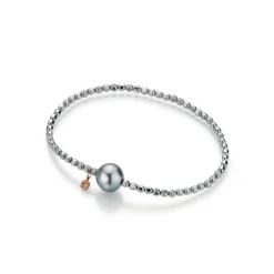 Gellner – Armbånd i sølv med Tahiti perle og diamant, 0,046ct