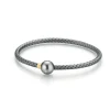 Gellner – Armring i sort sølv med tahitiperle (10-11 mm)