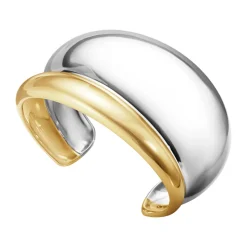 Georg Jensen – Curve Bangle Medium i sterlign sølv og 18k gult gull