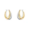 Georg Jensen – Curve øreringer i gult gull og sølv