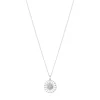 Georg Jensen – Daisy halssmykke i sølv med emalje og diamanter, stor