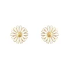 Georg Jensen – Daisy ørepynt i forgylt sølv, 11 mm