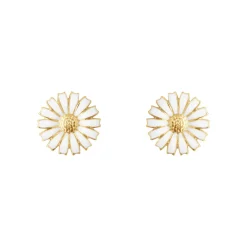 Georg Jensen – Daisy ørepynt i forgylt sølv, 11 mm