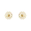 Georg Jensen – Daisy ørepynt i forgylt sølv, 7 mm