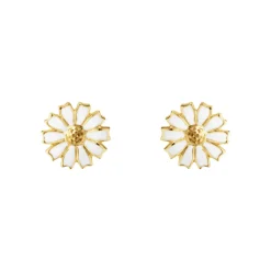 Georg Jensen – Daisy ørepynt i forgylt sølv, 7 mm