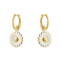 Georg Jensen – Daisy øreringer i forgylt sølv