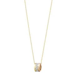 Georg Jensen – Fusion anheng i gult, hvitt og rosegull med 0,19 ct diamanter