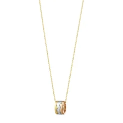 Georg Jensen – Fusion anheng i gult, hvitt og rosegull med totalt 0,05 ct diamanter