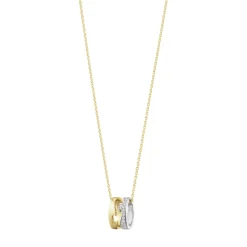 Georg Jensen – Fusion anheng i gult og hvitt gull med 0,22 ct pavédiamanter