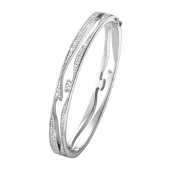 Georg Jensen – Fusion armbånd i hvitt gull med pavédiamanter