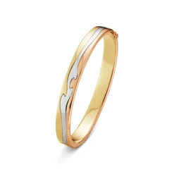 Georg Jensen – Fusion armring i 18k hvitt, gult og rosègull