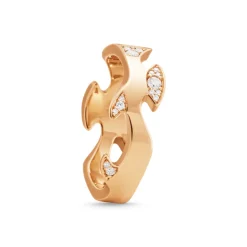 Georg Jensen – Fusion Cloud senterring – 18k rosegull og diamanter