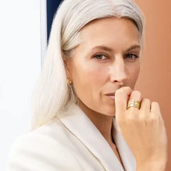Georg Jensen – Fusion Cloud senterring – 18k gult gull og diamanter