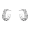 Georg Jensen – Fusion øreringer i hvitt gull med 0,33 ct pavédiamanter