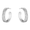 Georg Jensen – Fusion øreringer i hvitt gull med 0,54 ct pavédiamanter