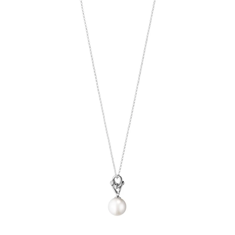 Georg Jensen – Magic halssmykke i hvitt gull med ferskvannsperle og diamanter