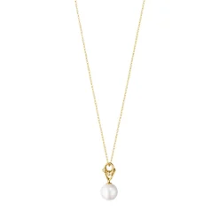 Georg Jensen – Magic halssmykke i gult gull med ferskvannsperle og diamanter