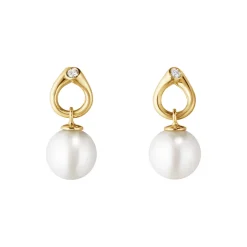 Georg Jensen – Magic ørepynt i gult gull med perler og diamanter
