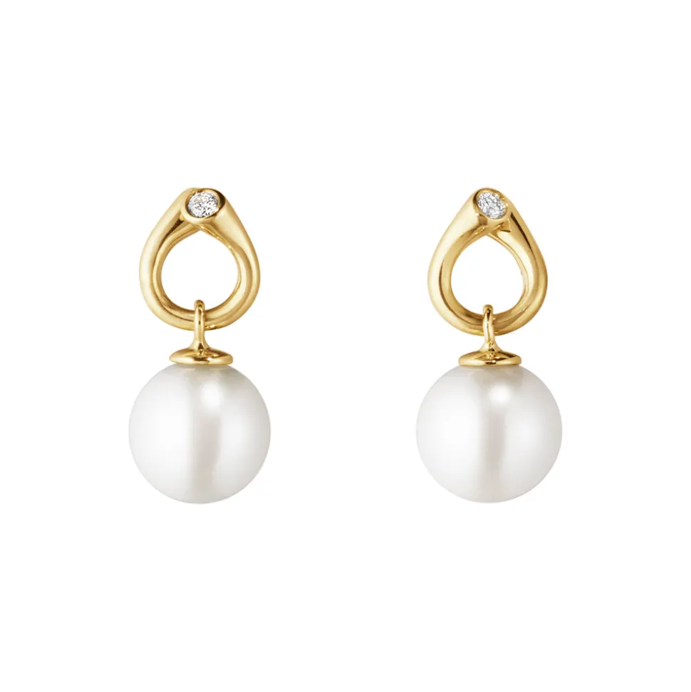 Georg Jensen – Magic ørepynt i gult gull med perler og diamanter