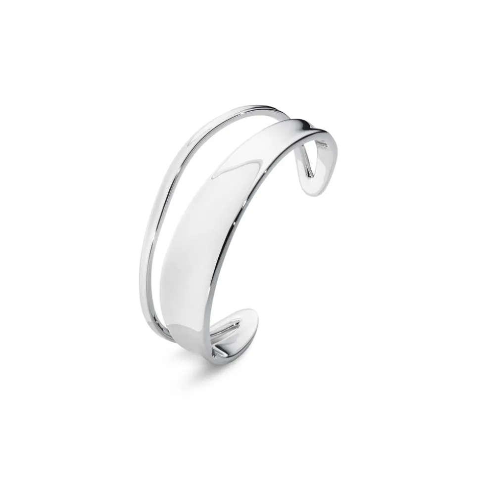 Georg Jensen – Marcia armring i sølv med diamanter