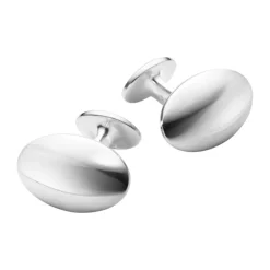 Georg Jensen – Men’s classic mansjettknapper i sølv- Ovale