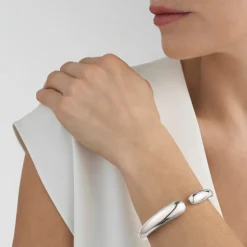 Georg Jensen – Mercy hengslet armring i sølv