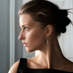 Georg Jensen – Mercy lang ørepynt i sølv