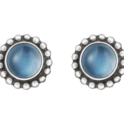 Georg Jensen – Moonlight Blossom ørepynt i sølv med blå månestein