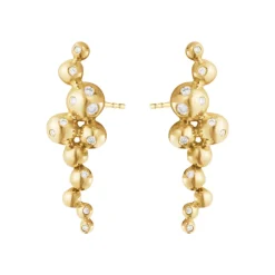 Georg Jensen – Moonlight Grapes ørepynt i 18k gult gull med diamanter