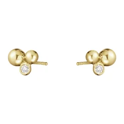 Georg Jensen – Moonlight Grapes ørepynt i gult gull med diamanter