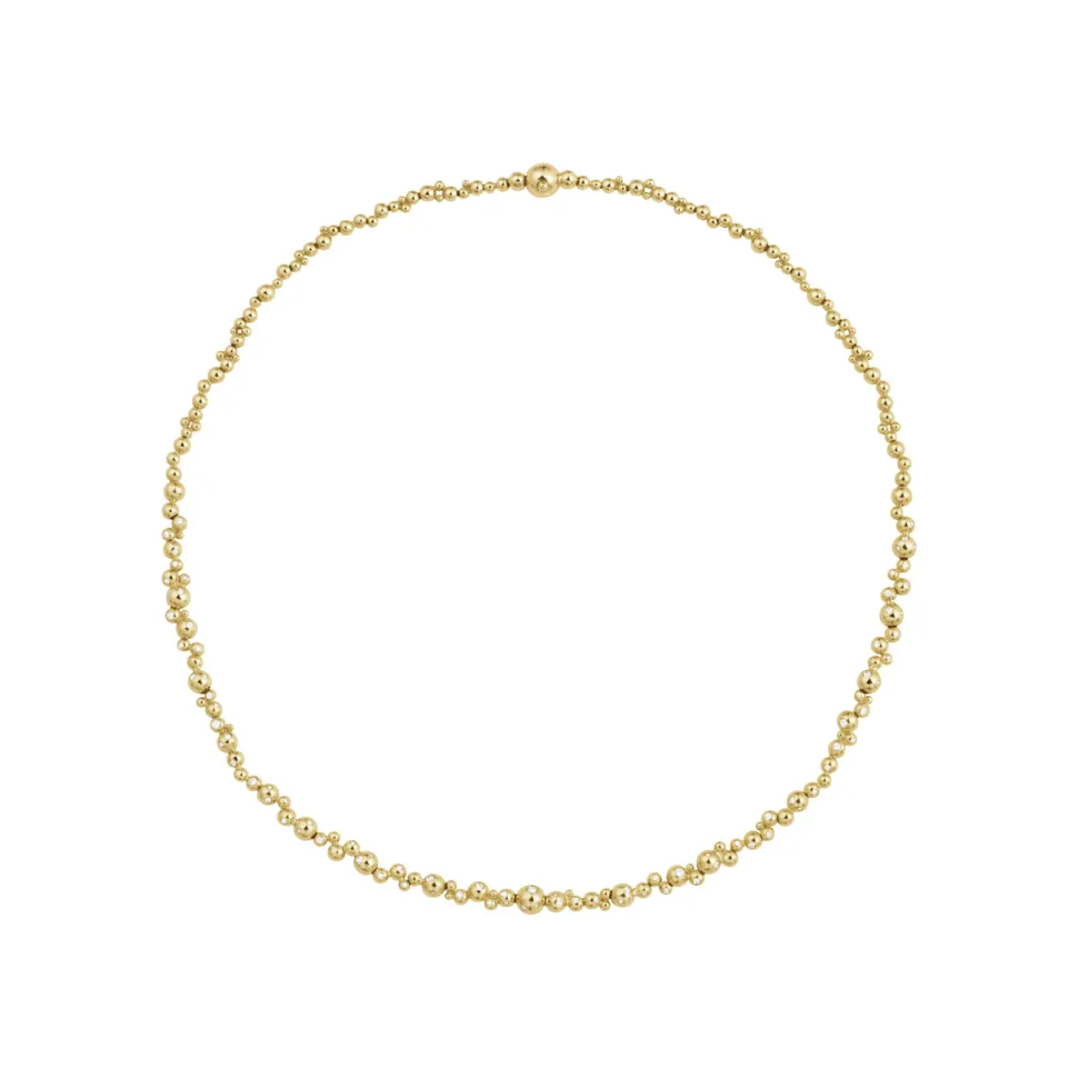 Georg Jensen – Moonlight Grape slim halssmykke i 18k gult gull med diamanter
