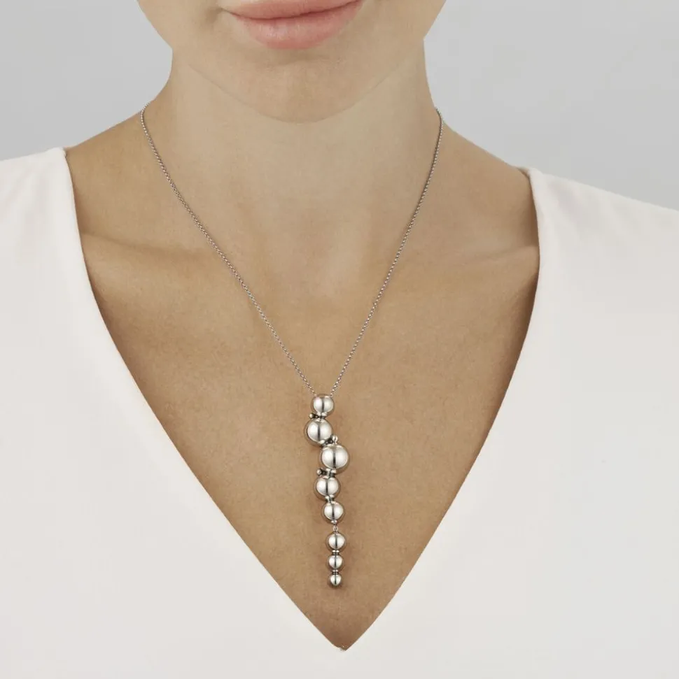 Georg Jensen – Moonlight Grapes halssmykke i oksidert sølv
