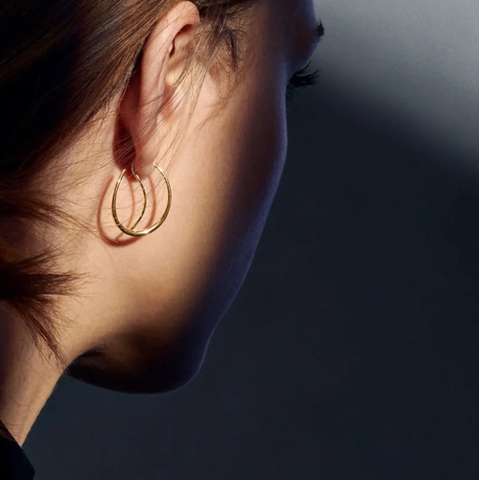 Georg Jensen – Offspring ørepynt i gult gull