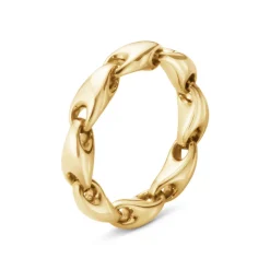 Georg Jensen – Reflect chain ring i gult gull