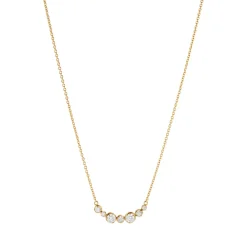 Georg Jensen – Signature collection halssmykke i 18k gult gull med diamanter