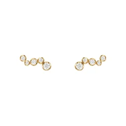 Georg Jensen – Signature collection ørepynt i 18k gult gull og diamanter