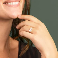 Glow by Gulldia – Kate ring i forgyldt sølv med zirkonia