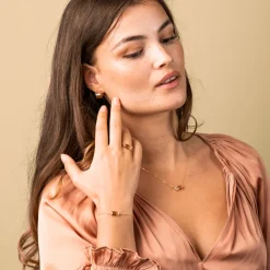 Glow by Gulldia – Kate ring i forgyldt sølv med zirkonia, champagne